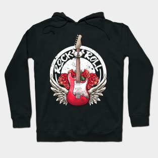 Lets Rock Rock&Roll Skeleton Hand Vintage Retro Rock Concert Hoodie